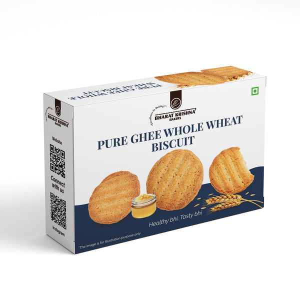 Pure Ghee Whole Wheat Biscuits 200G